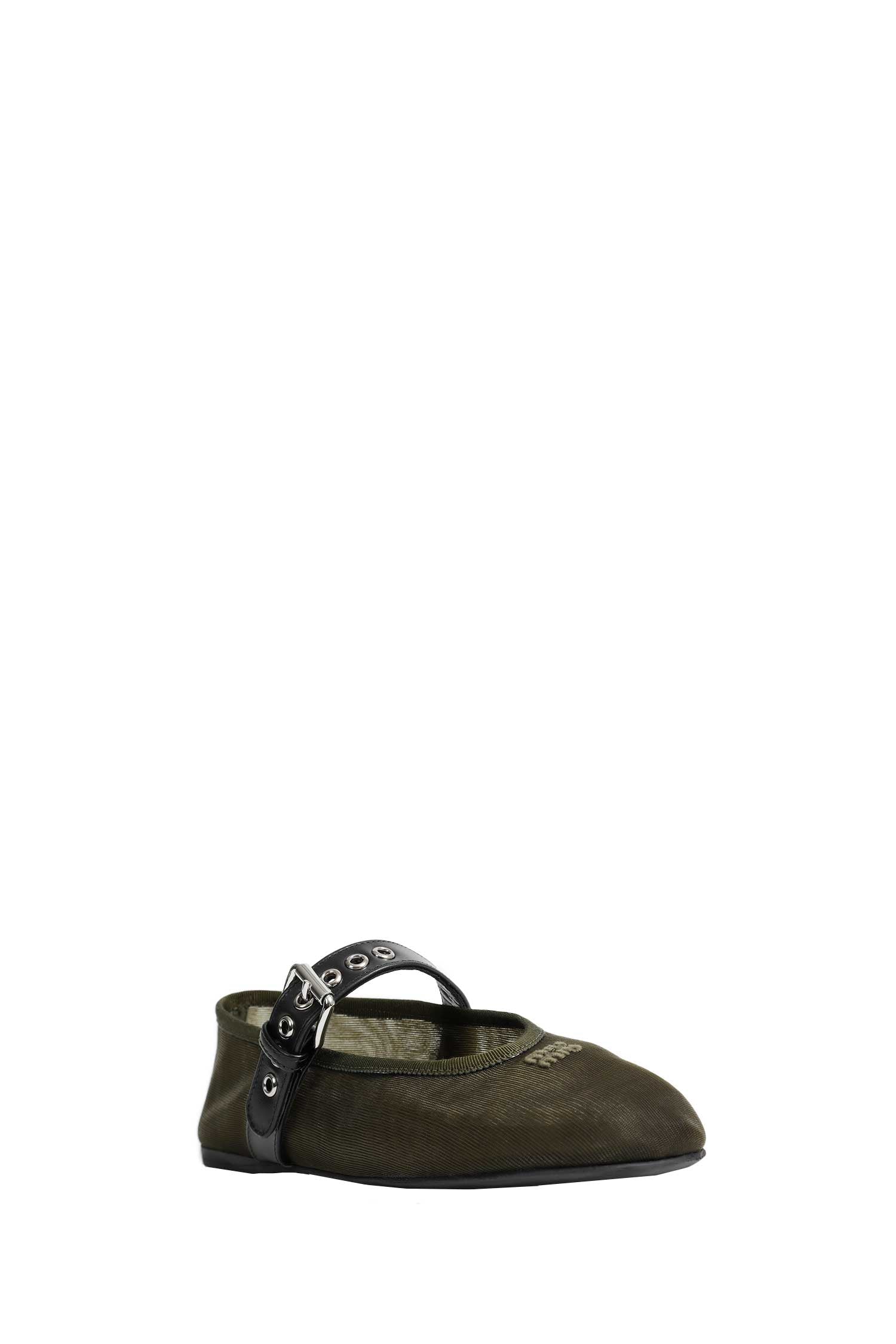 Miu Miu Mesh Fabric Ballerinas, view 2