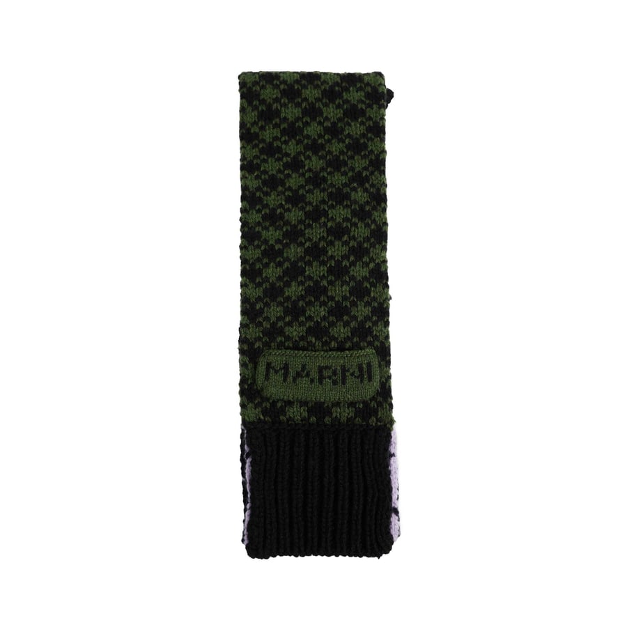 Marni Geometric Wool Knit Scarf, view 3