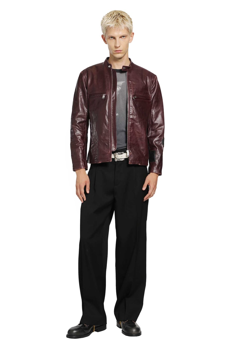 ENFANTS RICHES DÉPRIMÉS Side B Leather Jacket, view 5
