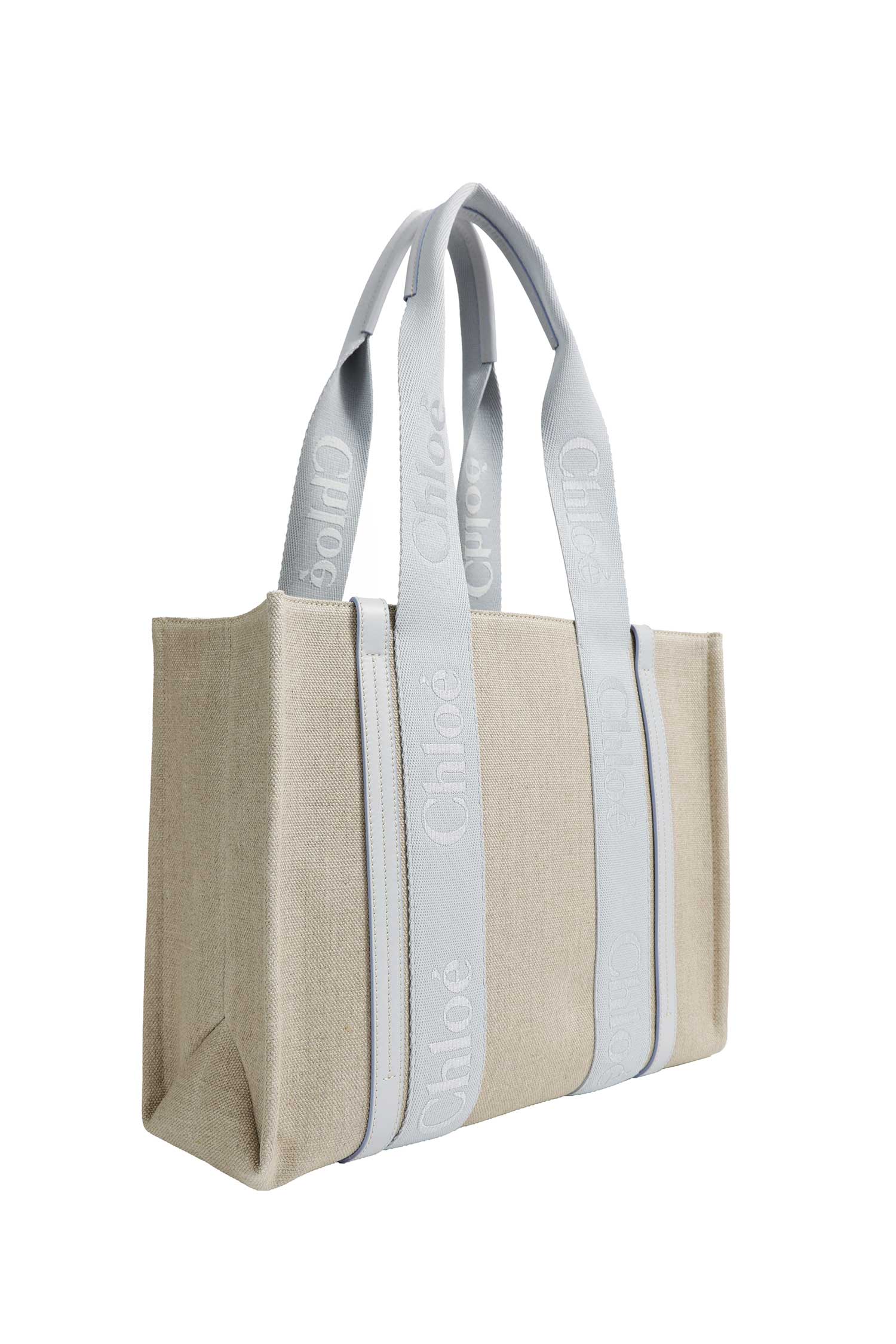 Chloé Woody Tote Bag in Linen, view 2