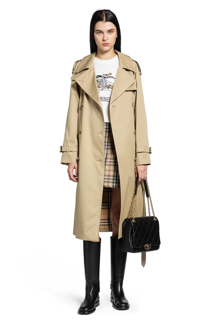 Burberry Check Wool Mini Kilt, view 6
