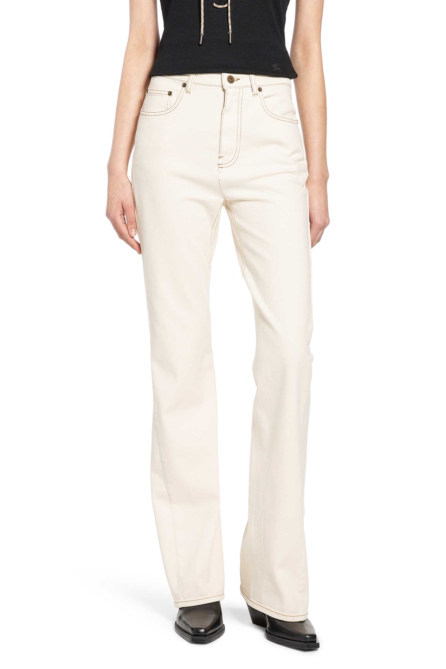 Burberry High-Rise Bootcut Jeans