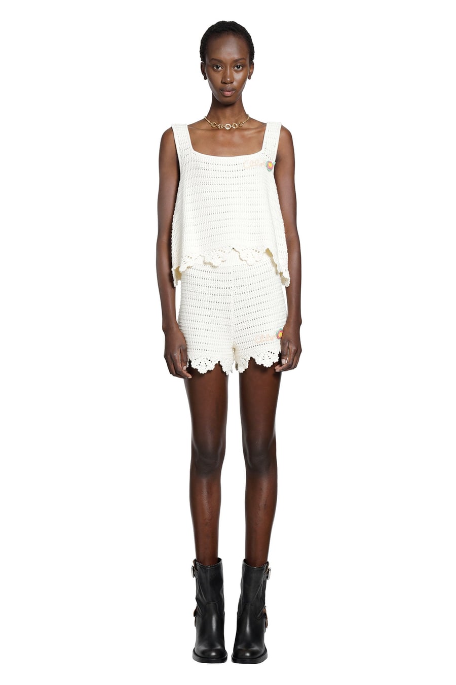 Chloé Crochet Knit Mini Shorts, view 6