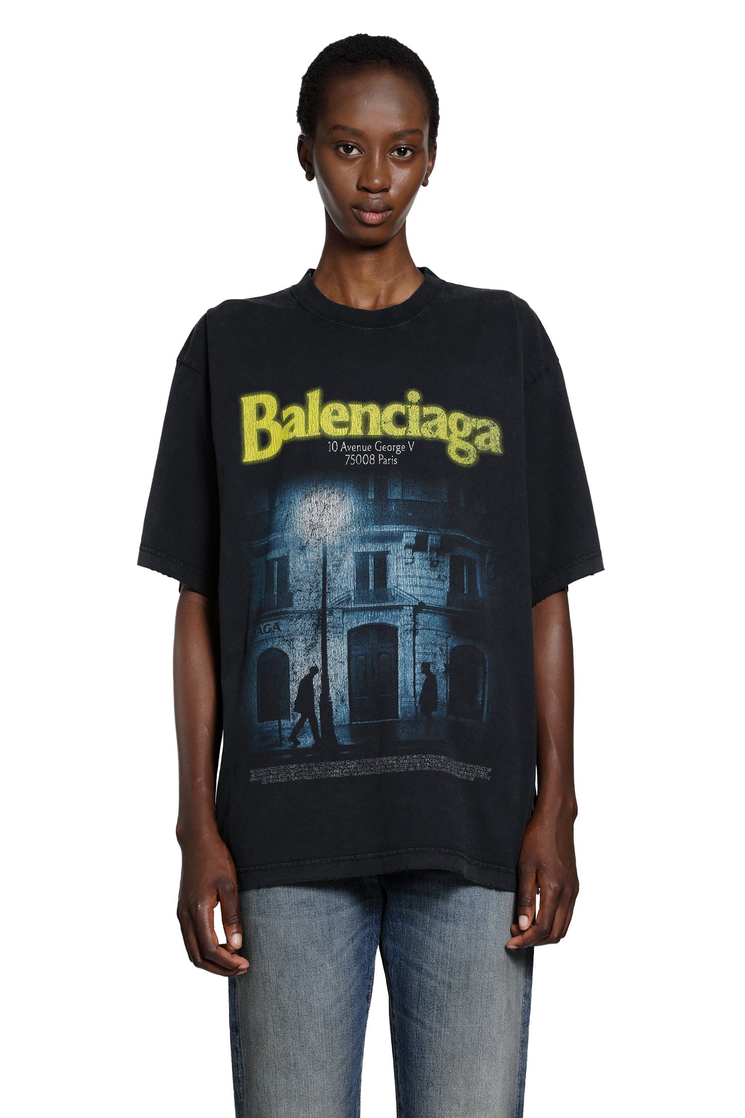 Balenciaga The Address Medium Fit T-Shirt, view 2