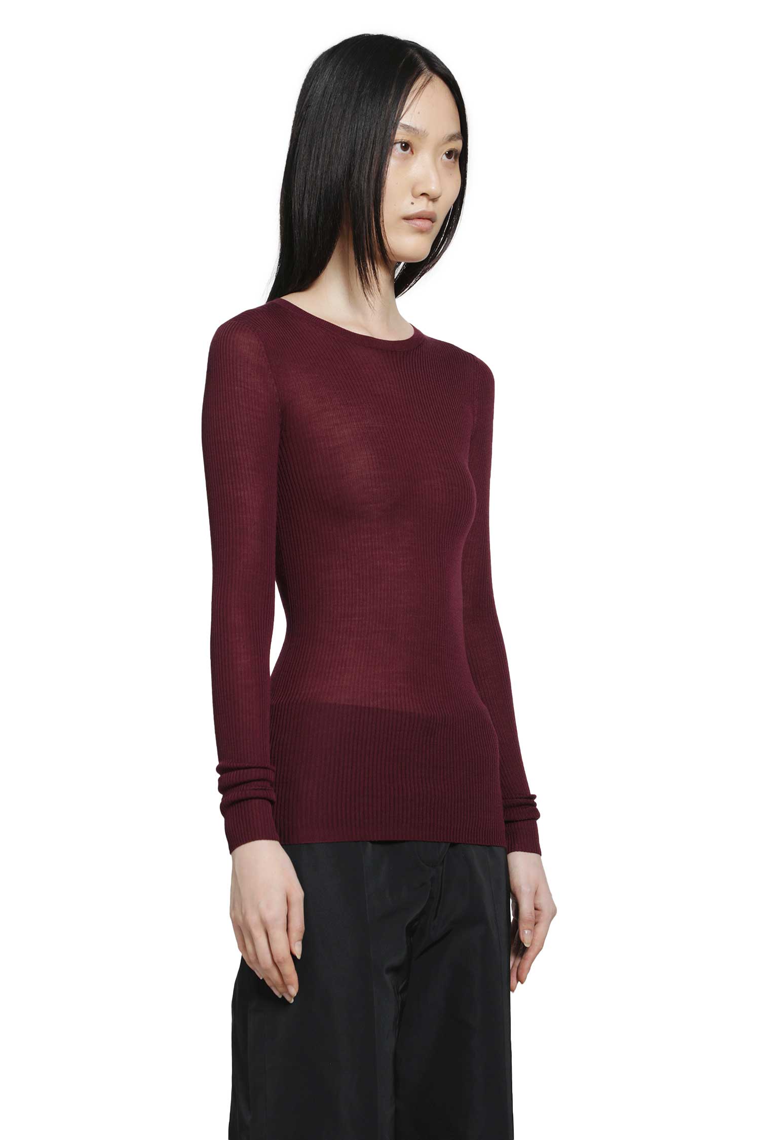 Jil Sander Lightweight Wool Crewneck Sweater, view 2