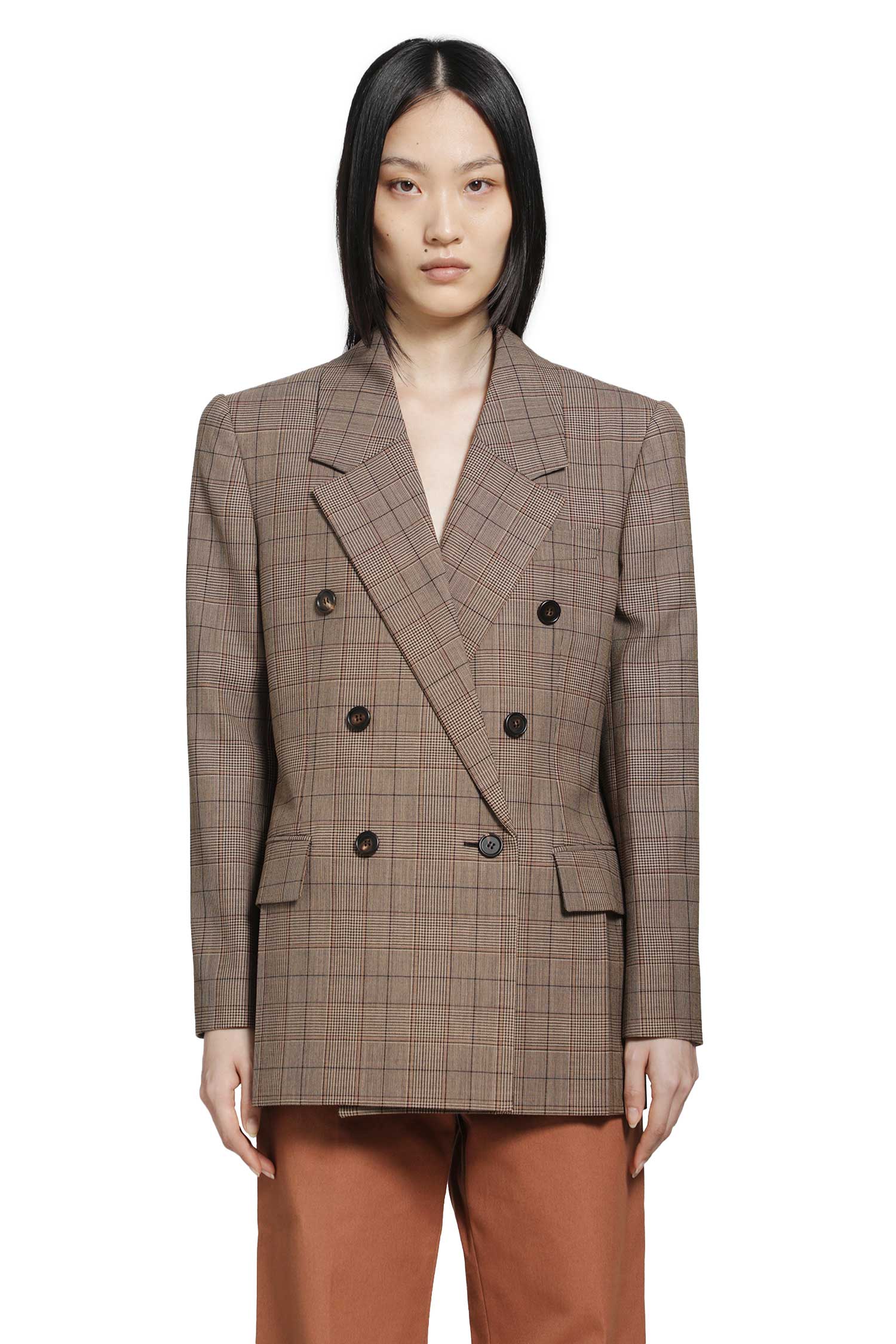 Chloé Checked Wool Blazer, view 2