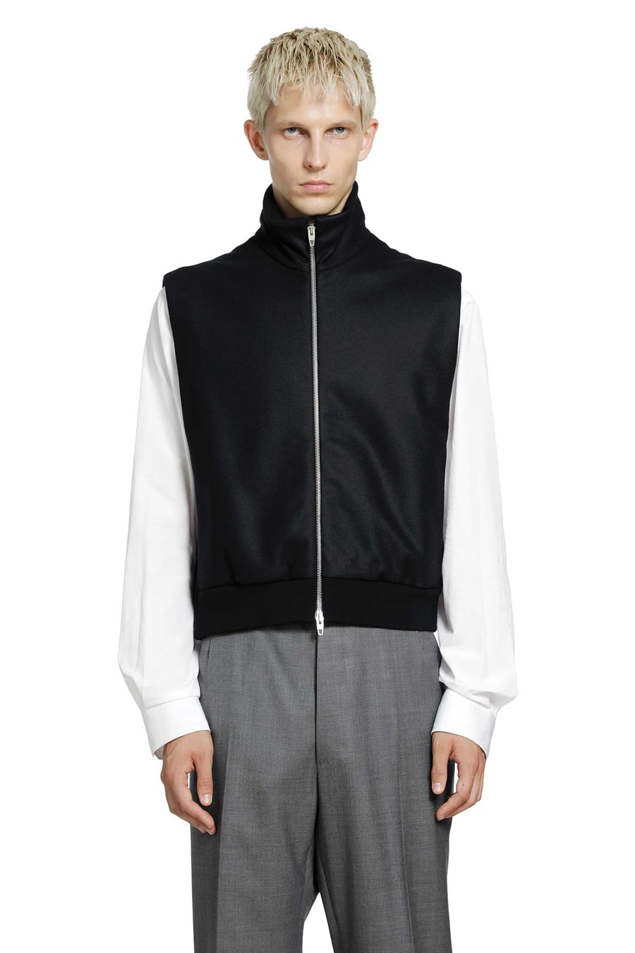 Jil Sander Wool Melton Padded Vest, view 2