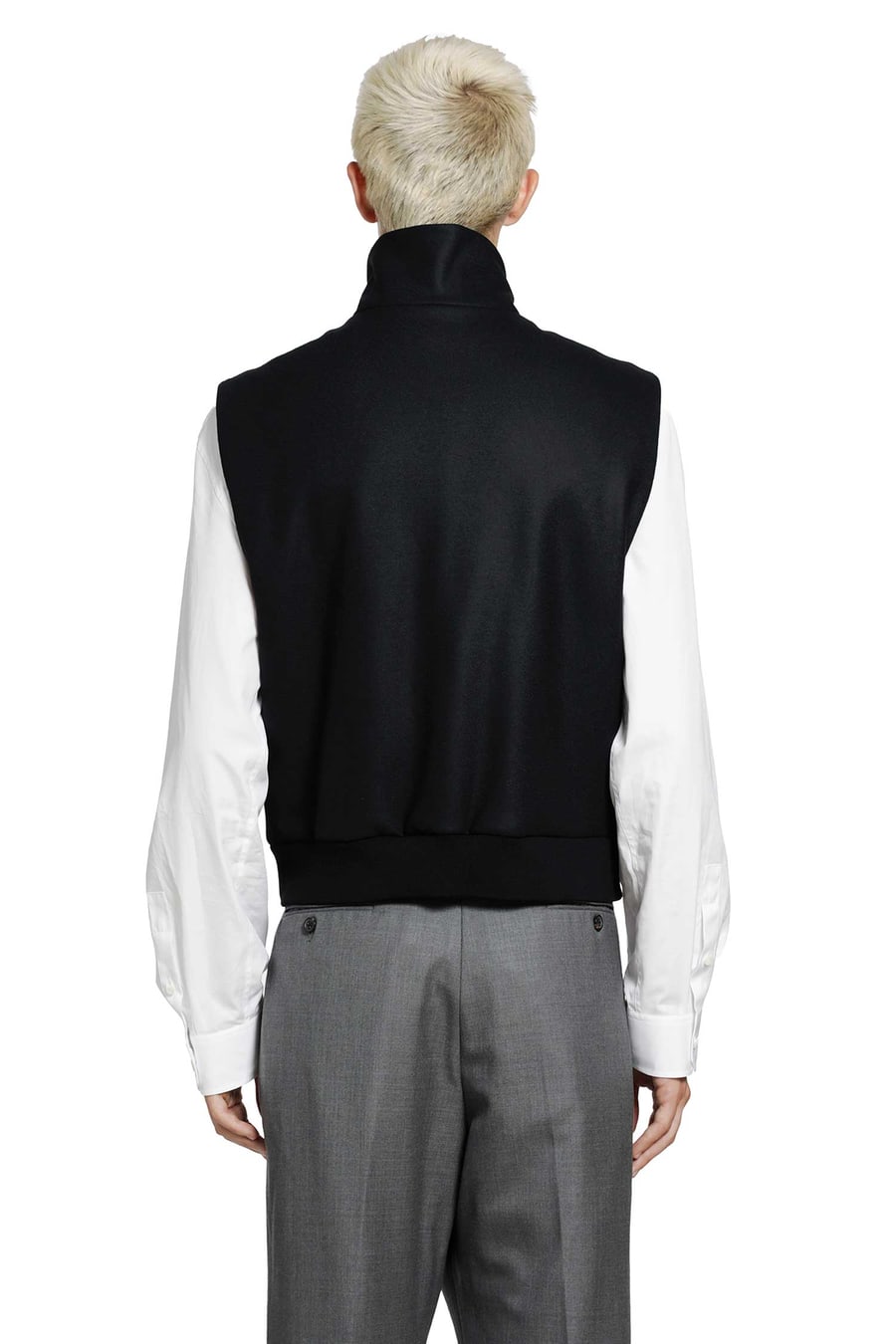 Jil Sander Wool Melton Padded Vest, view 4