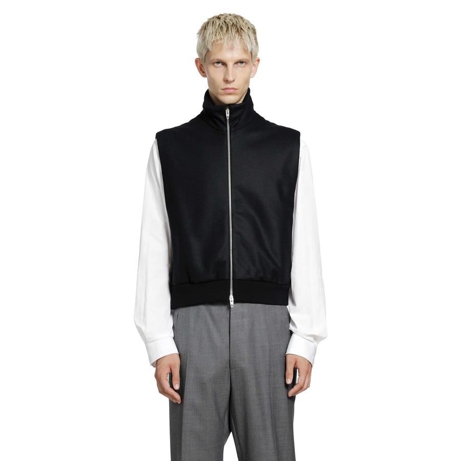 Jil Sander Wool Melton Padded Vest, view 6