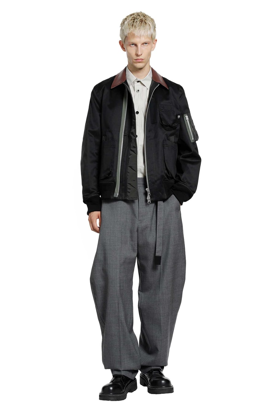 SACAI Cotton Typewriter Shirt, view 4