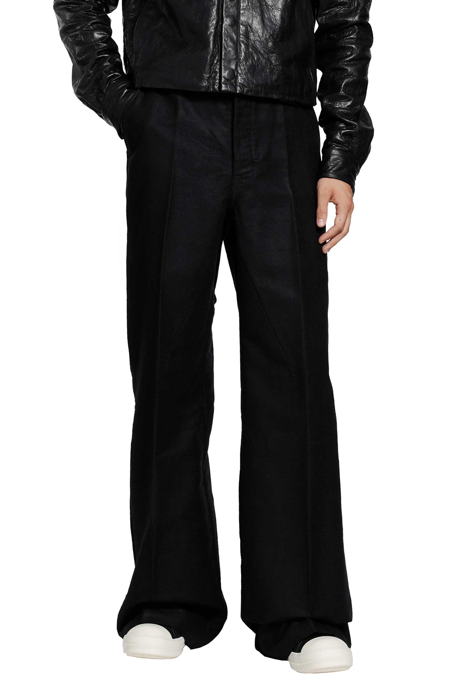 Rick Owens Tower Work Pants in Ramie Moleskin