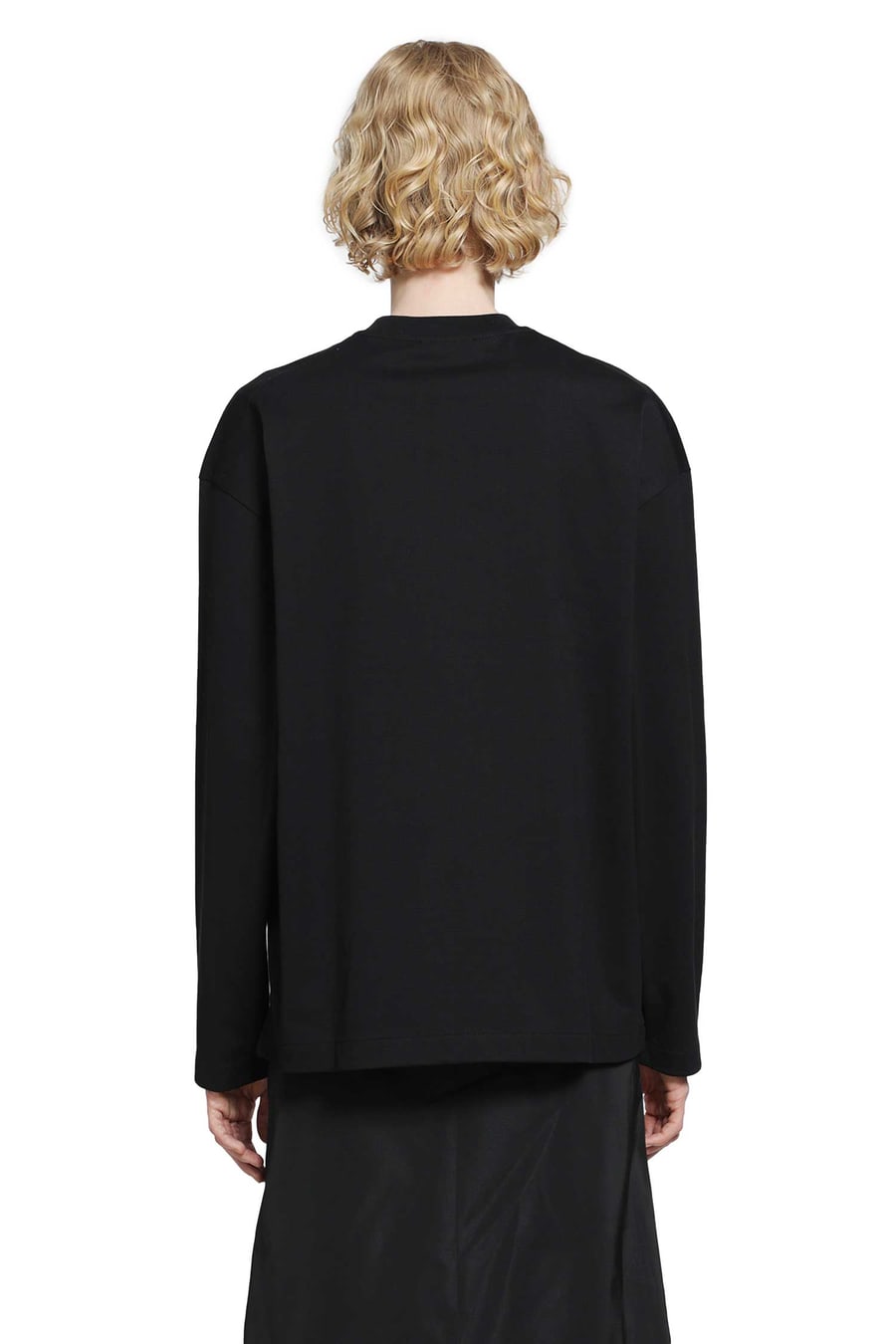 Jil Sander Cotton Crewneck Long Sleeve T-Shirt, view 4