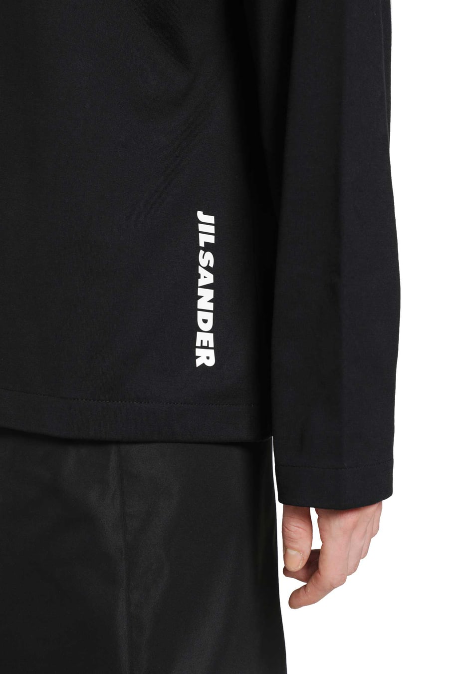 Jil Sander Cotton Crewneck Long Sleeve T-Shirt, view 5