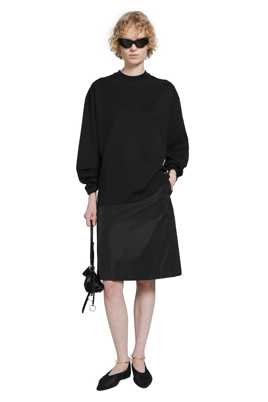 Jil Sander Cotton Crewneck Long Sleeve T-Shirt, view 6