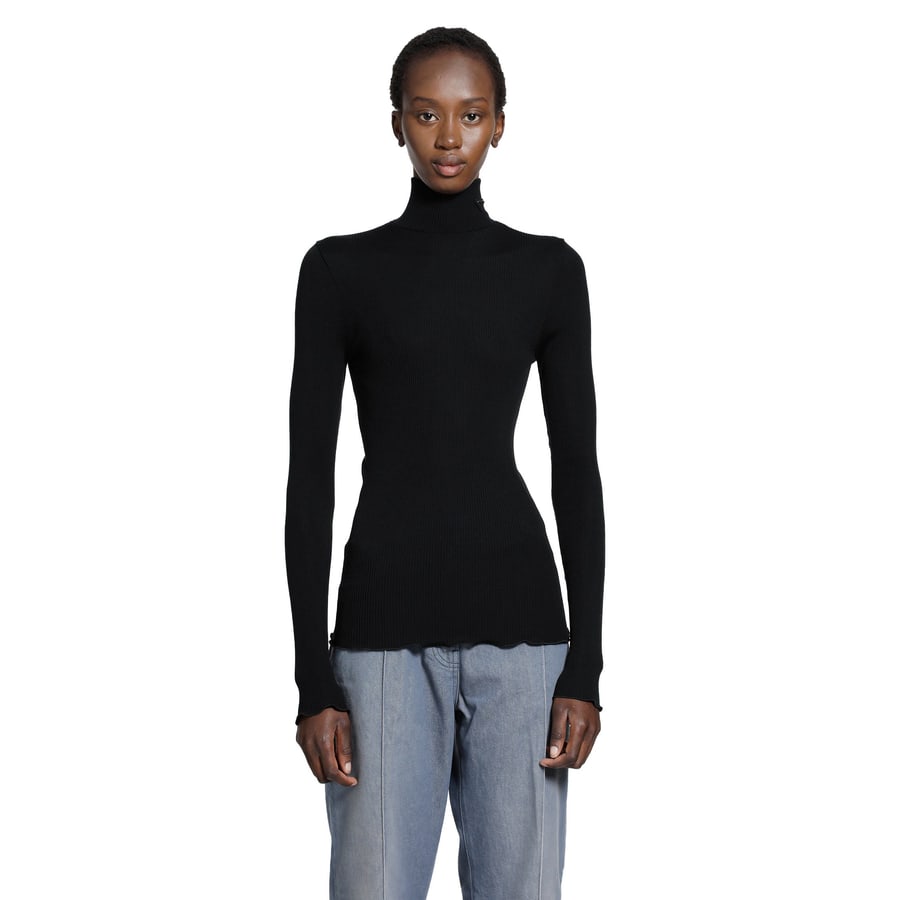 Prada Silk And Wool Turtleneck Top, view 5