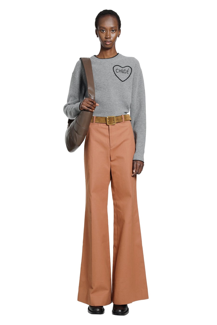Chloé Wool Knit Cropped Sweater, view 5