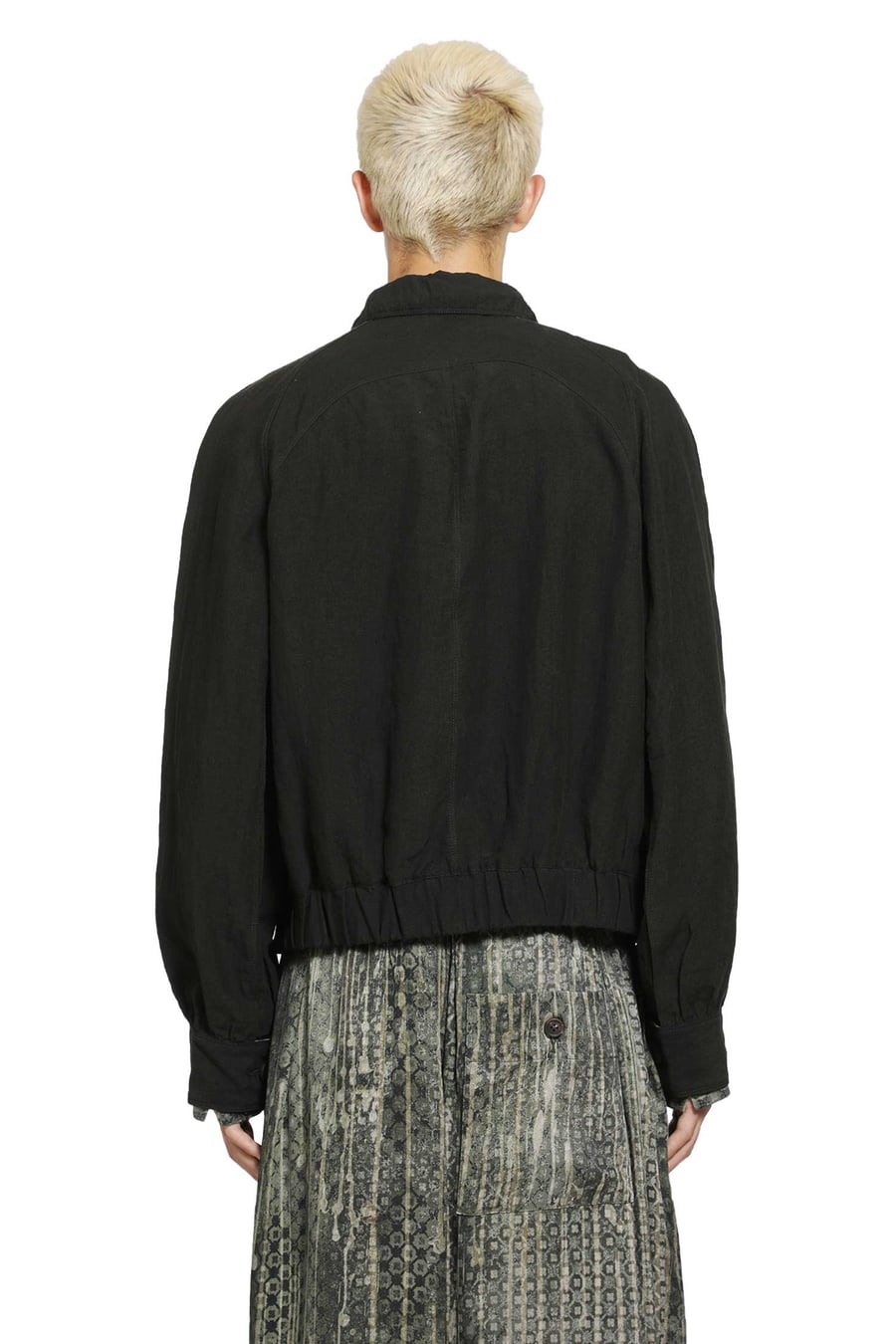 ZIGGY CHEN Puppytooth Cropped Aviator Jacket, view 4