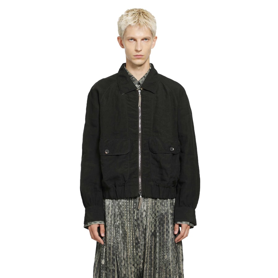 ZIGGY CHEN Puppytooth Cropped Aviator Jacket, view 6