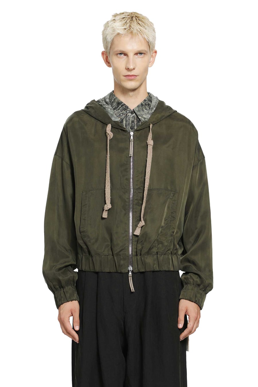 ZIGGY CHEN Croppped Full Zip Hoodie, view 2