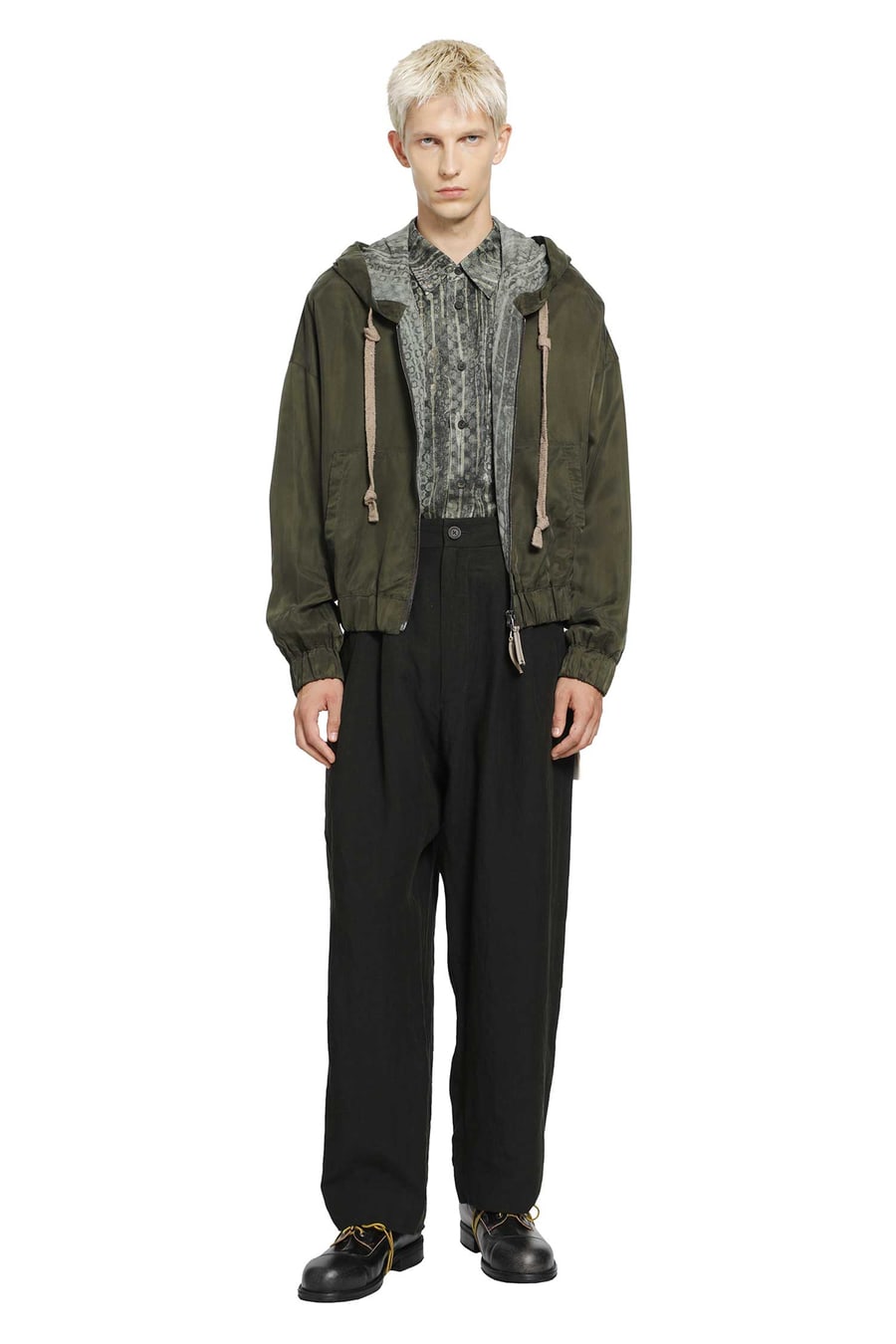 ZIGGY CHEN Croppped Full Zip Hoodie, view 5