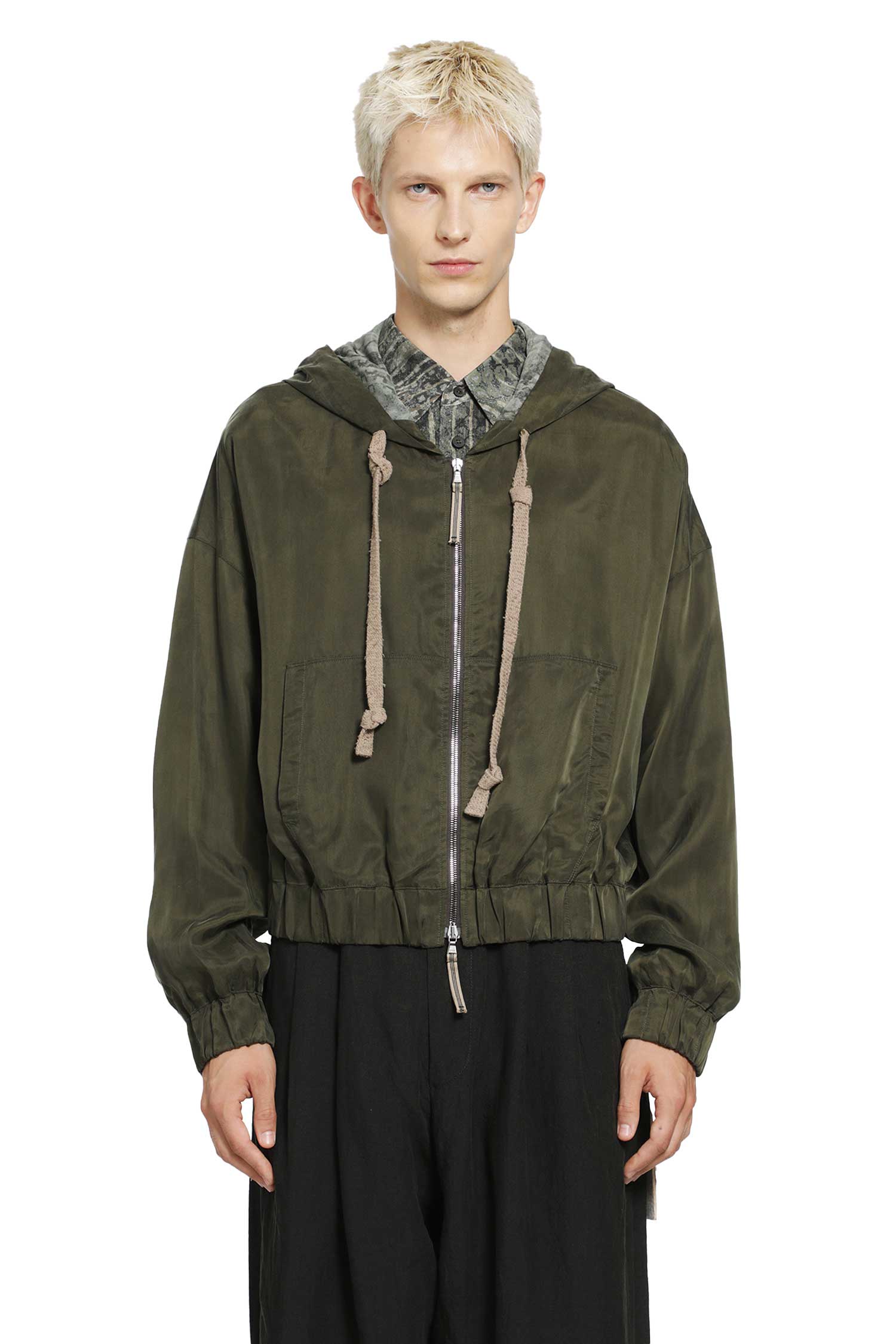 ZIGGY CHEN Croppped Full Zip Hoodie, view 2