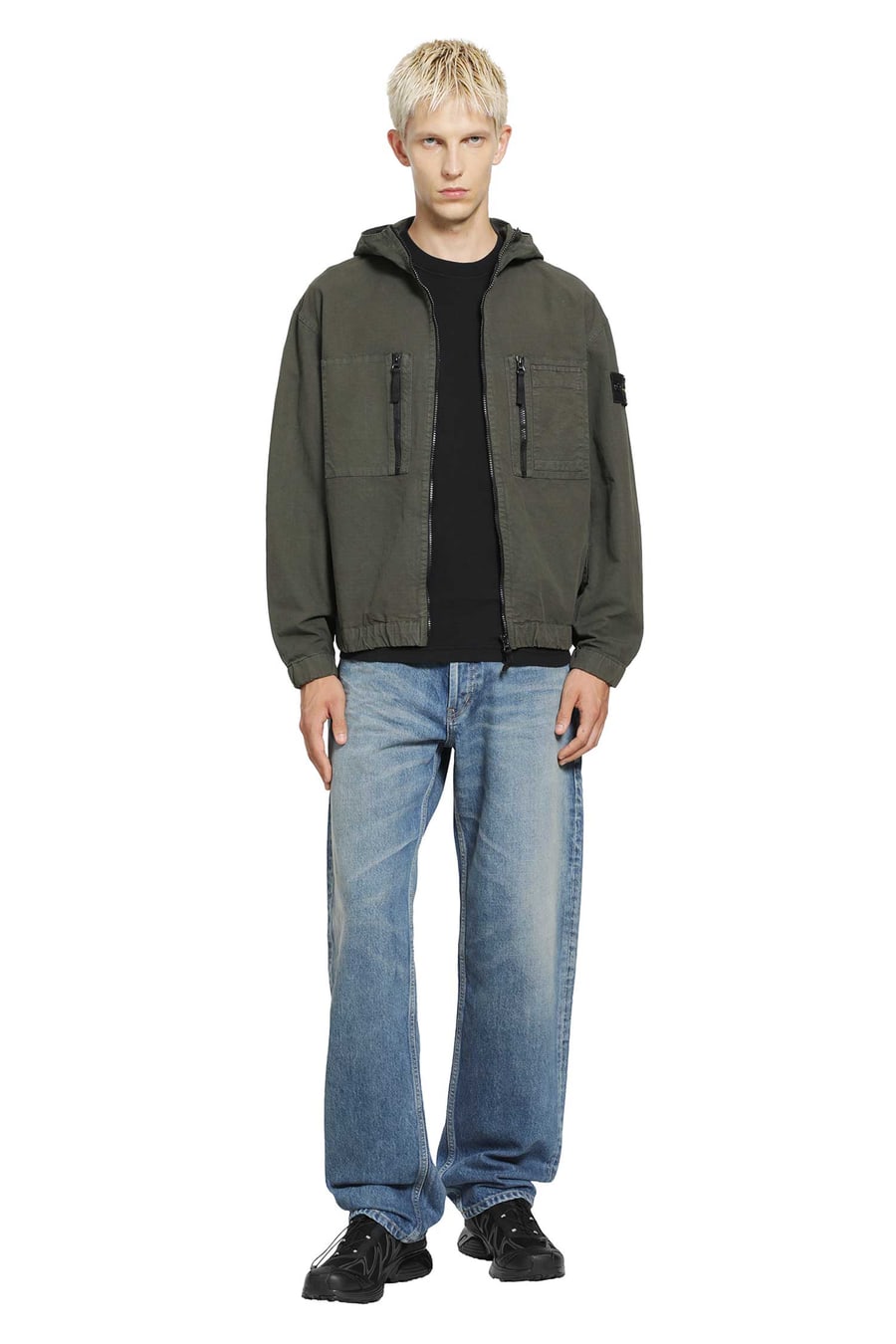 Stone Island 2100026 Cotton Jersey 'Fissato' Effect T-Shirt, view 4