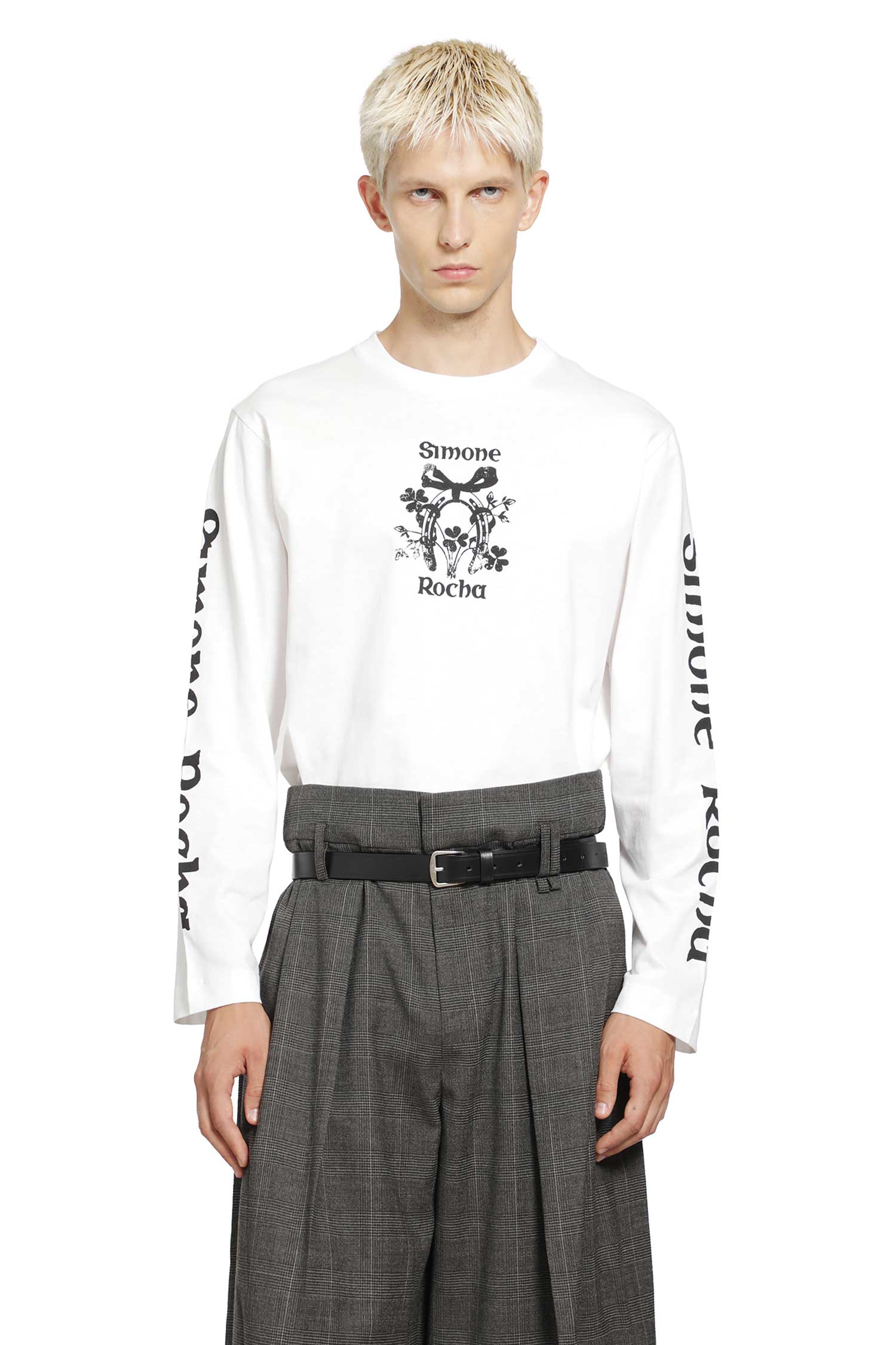 SIMONE ROCHA Coming Up Roses Print Long Sleeve Tee