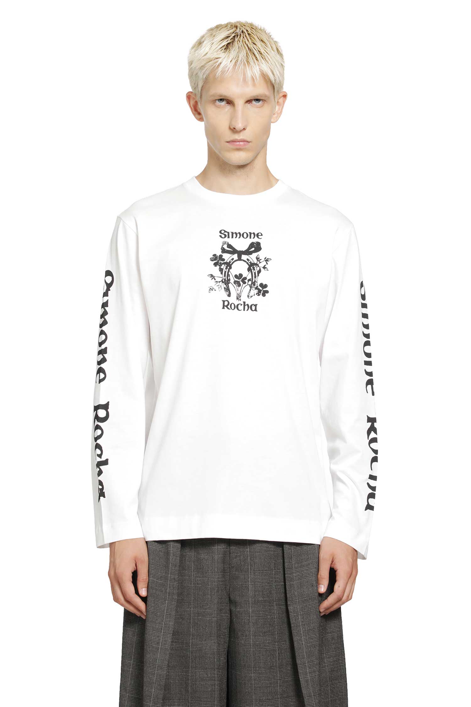 SIMONE ROCHA Coming Up Roses Print Long Sleeve Tee, view 2