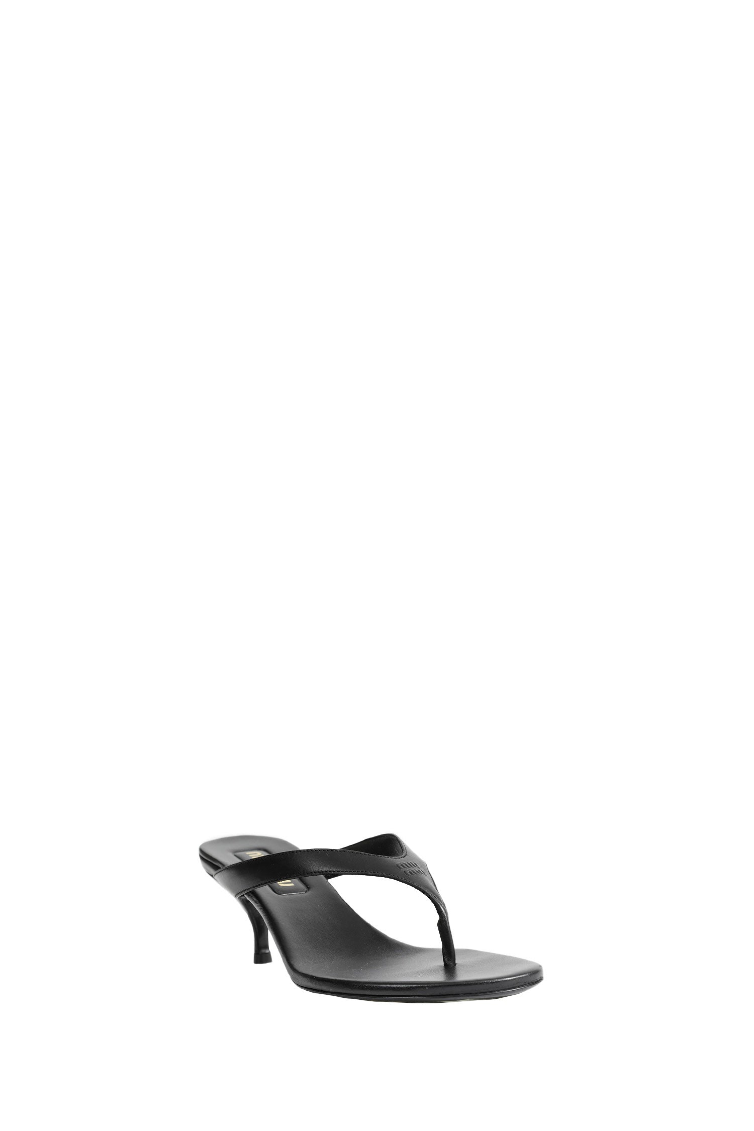 Miu Miu Thong Leather Sandals, view 2