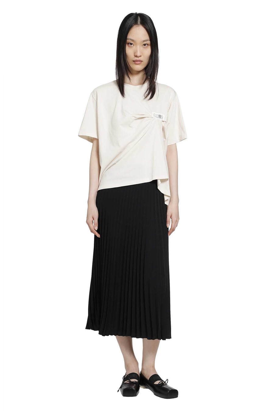 MM6 Maison Margiela Draped Numeric T-Shirt, view 4