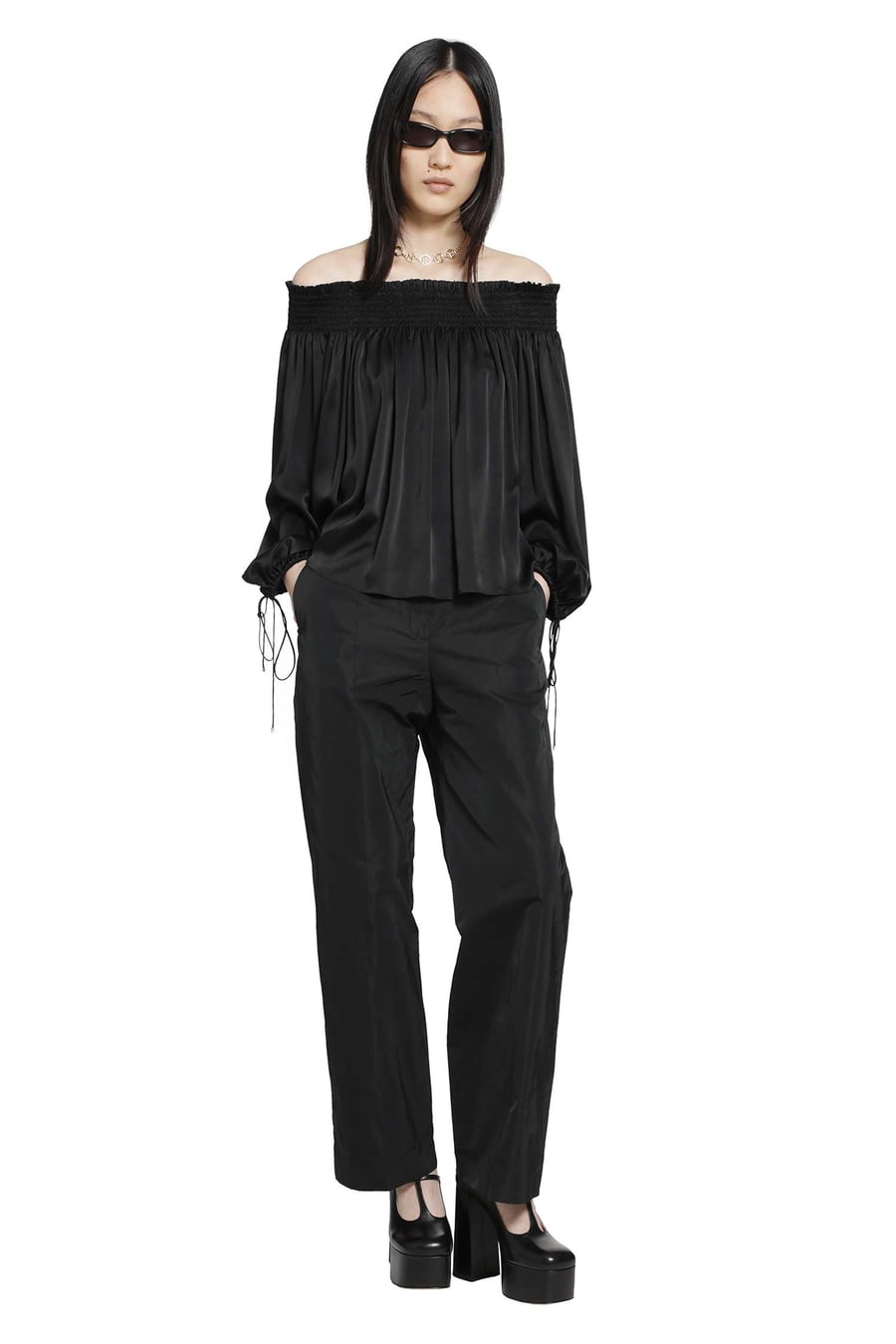 Chloé Off-The-Shoulder Top, view 4