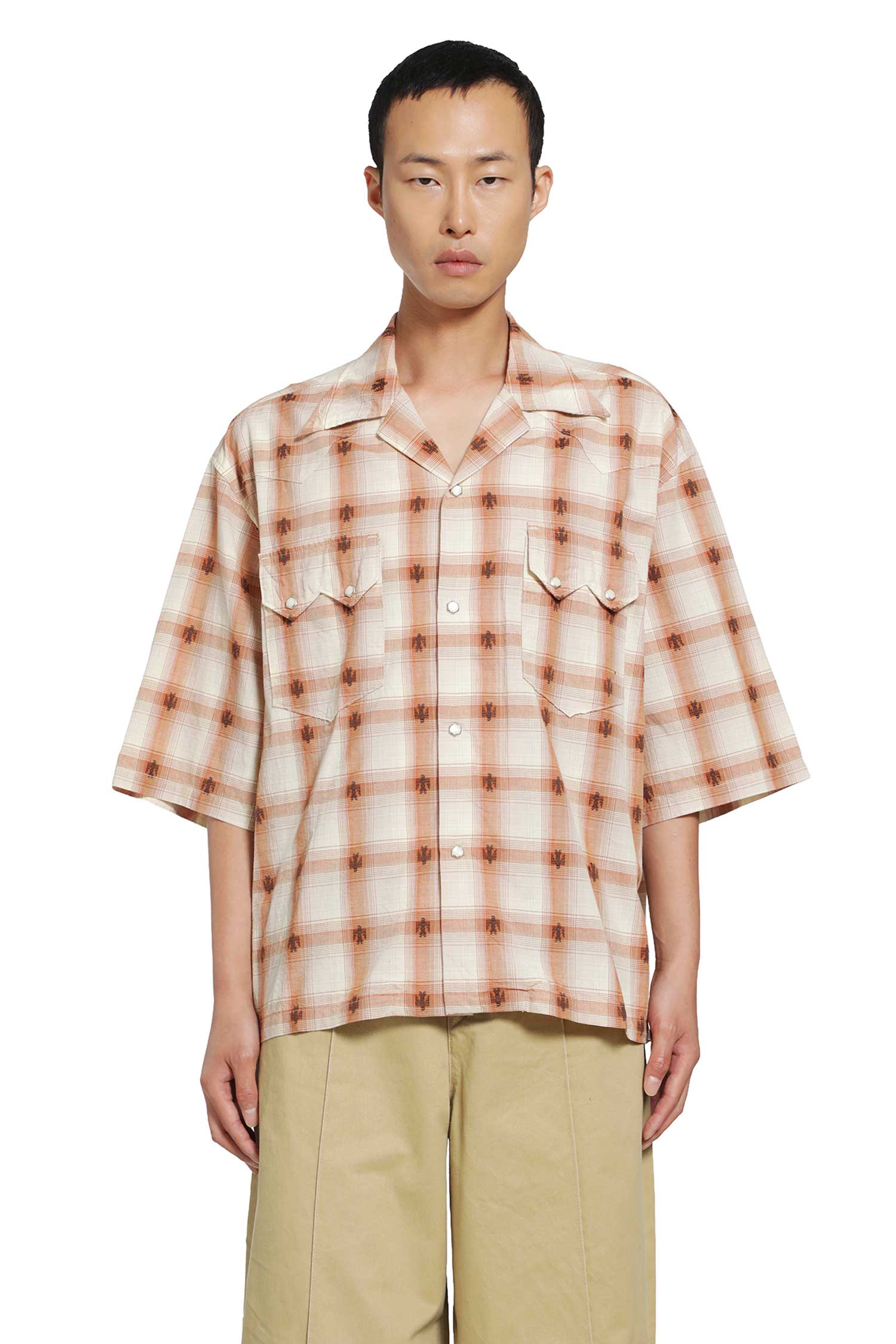 KAPITAL Thunderbird Shadow Check Western Shirt, view 2