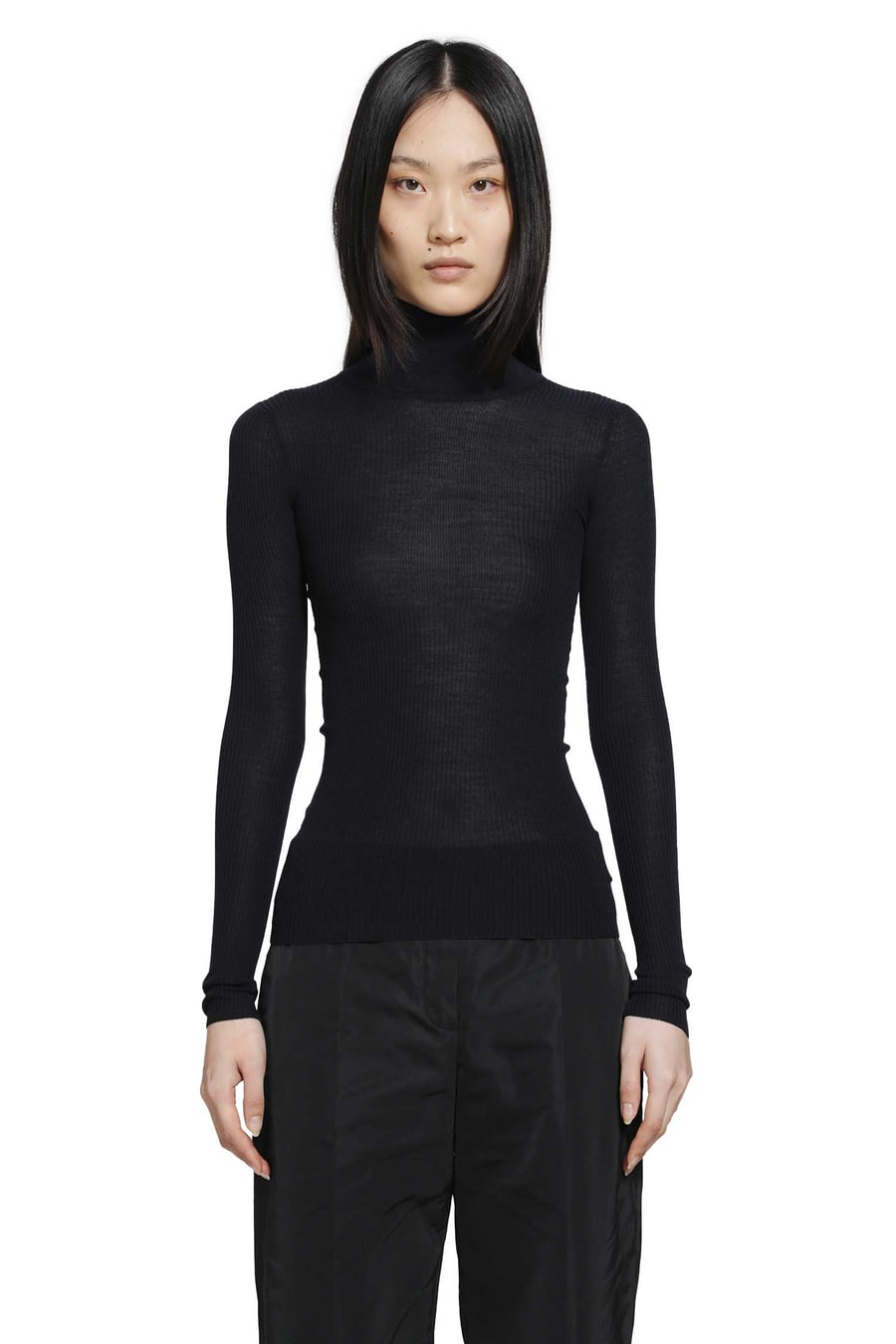 Jil Sander Lightweight Wool High-Neck Sweater, view 2