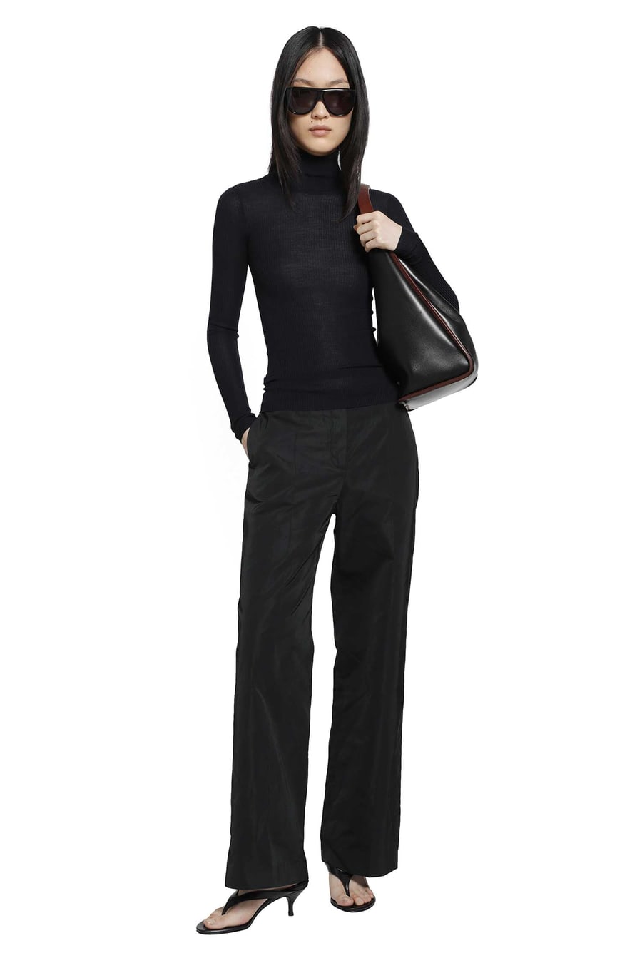 Jil Sander Lightweight Wool High-Neck Sweater, view 5