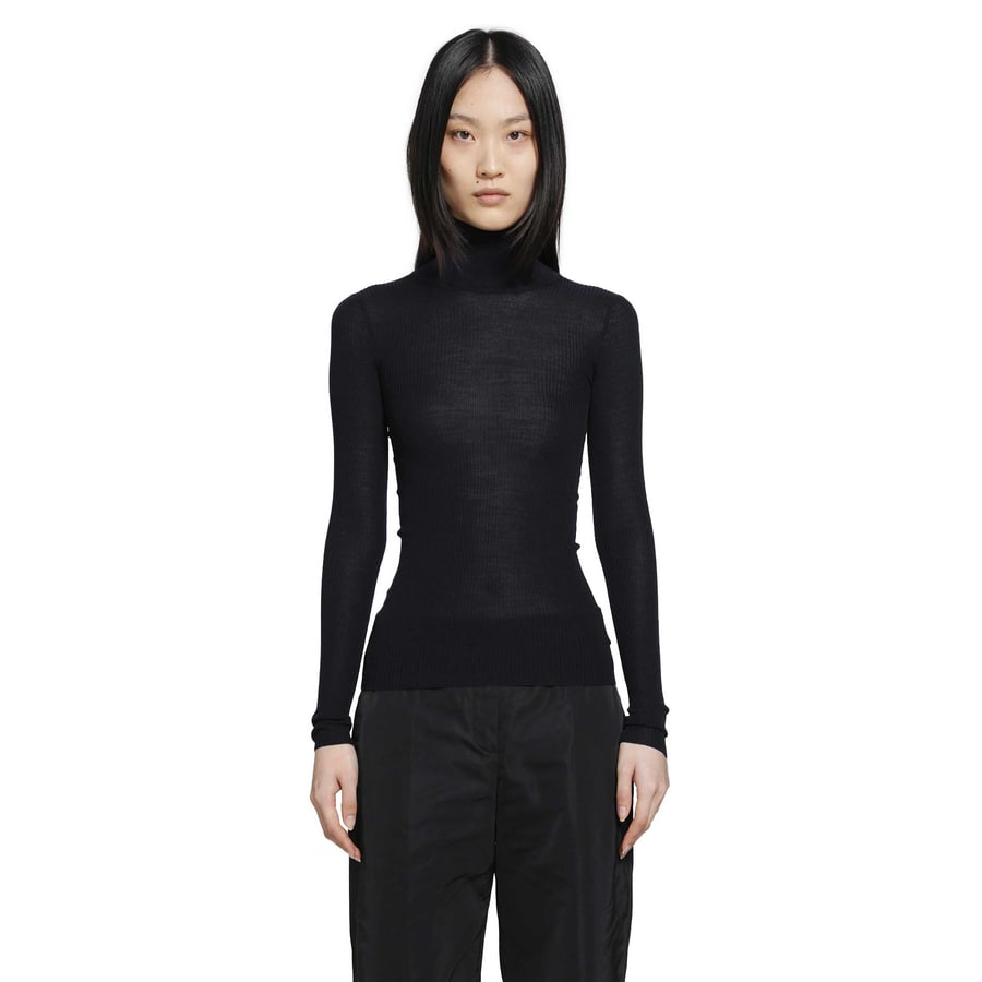 Jil Sander Lightweight Wool High-Neck Sweater, view 6