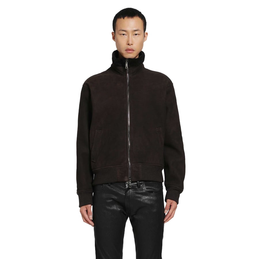 GIORGIO BRATO Zip-Up Leather Jacket, view 7