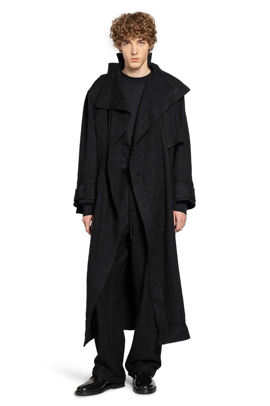 YEHUAFAN Brushed Wool Coat
