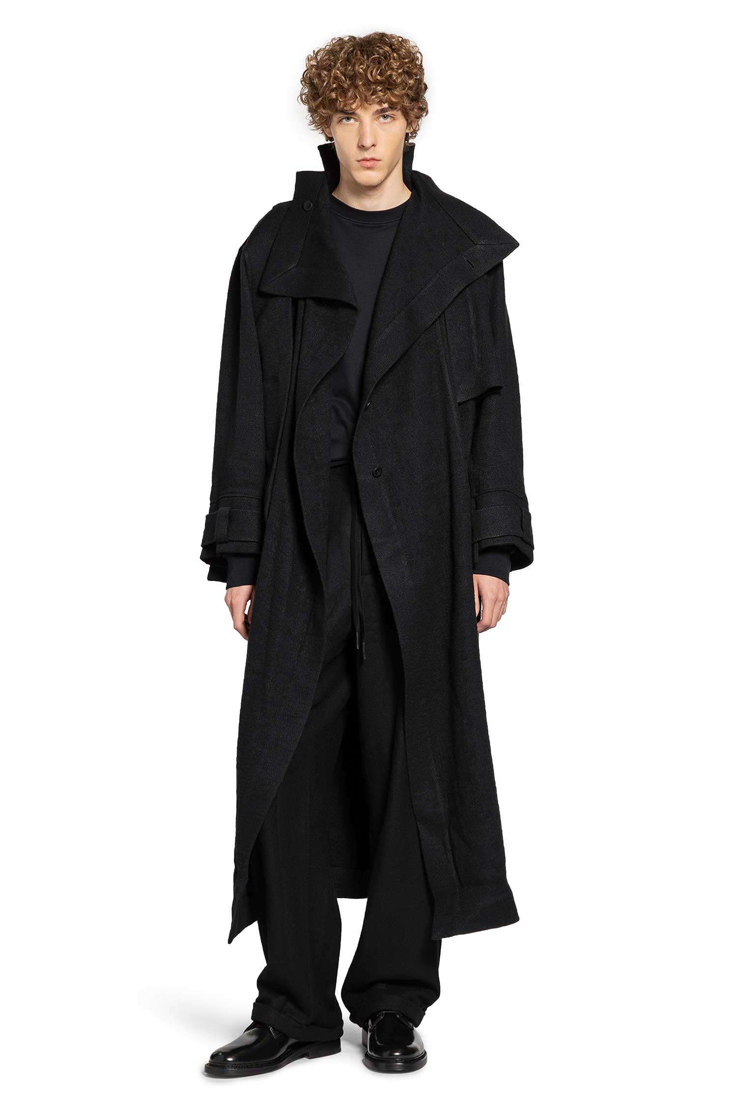 YEHUAFAN Brushed Wool Coat