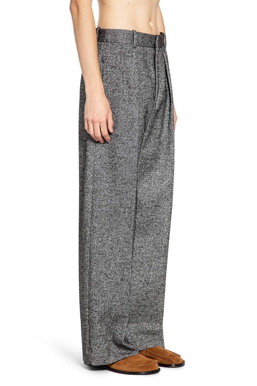 Loewe Wide Leg Twill Trousers, view 3
