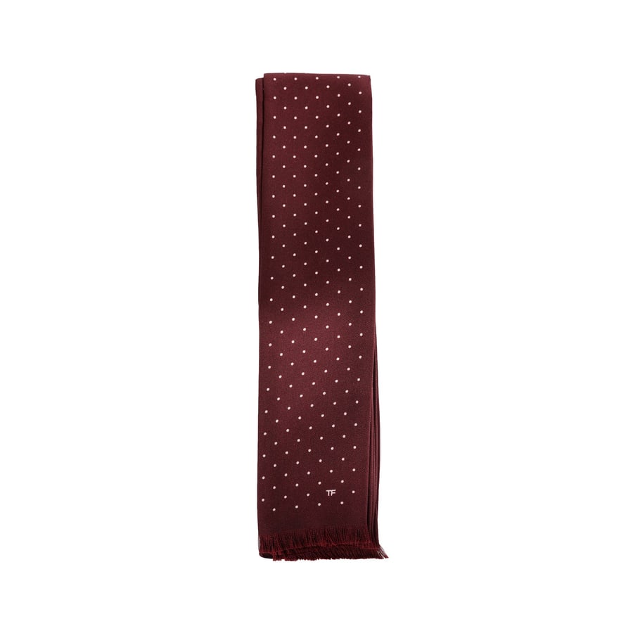 Tom Ford Micro Polkadot Silk Scarf, view 3