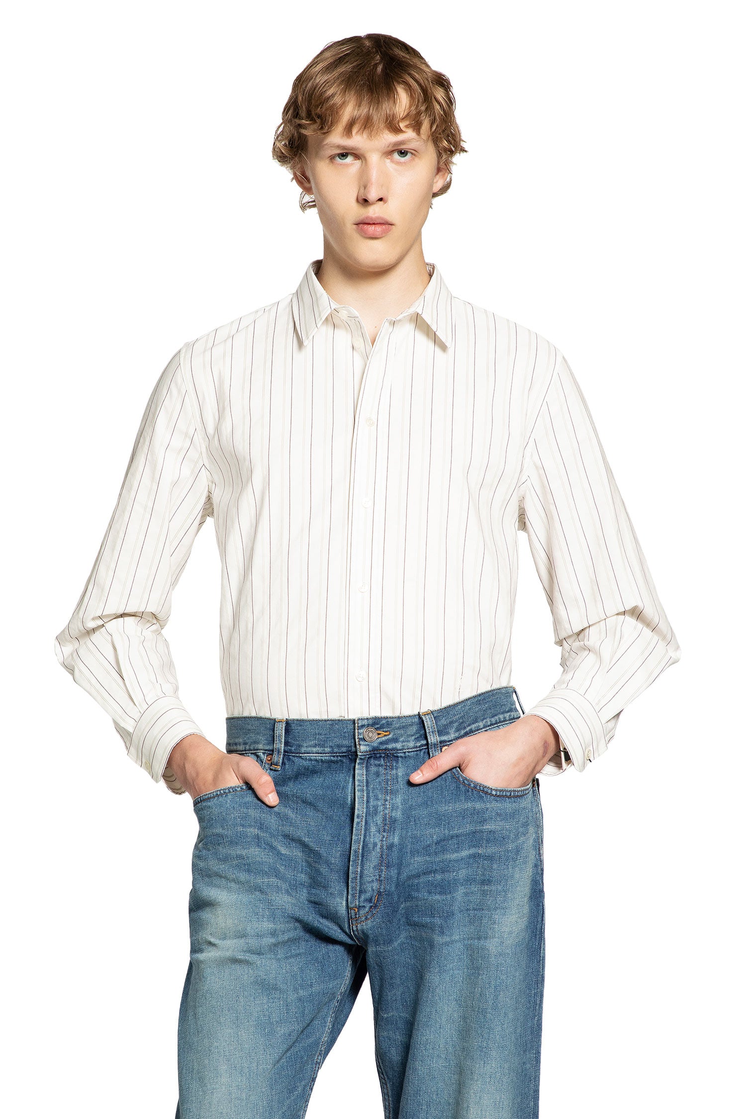 Saint Laurent Cassandre Striped Shirt