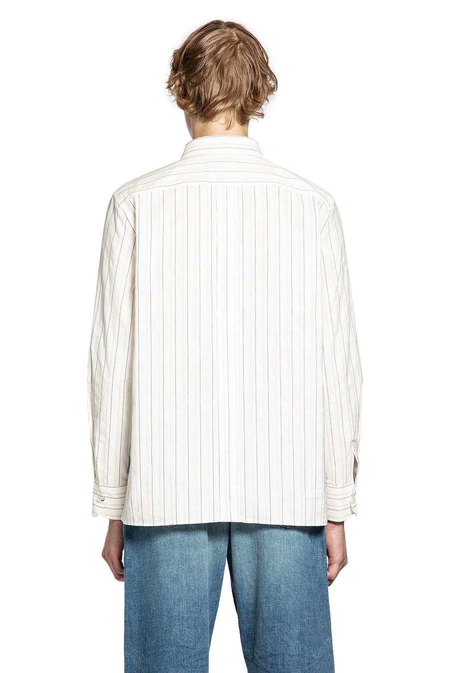 Saint Laurent Cassandre Striped Shirt, view 4