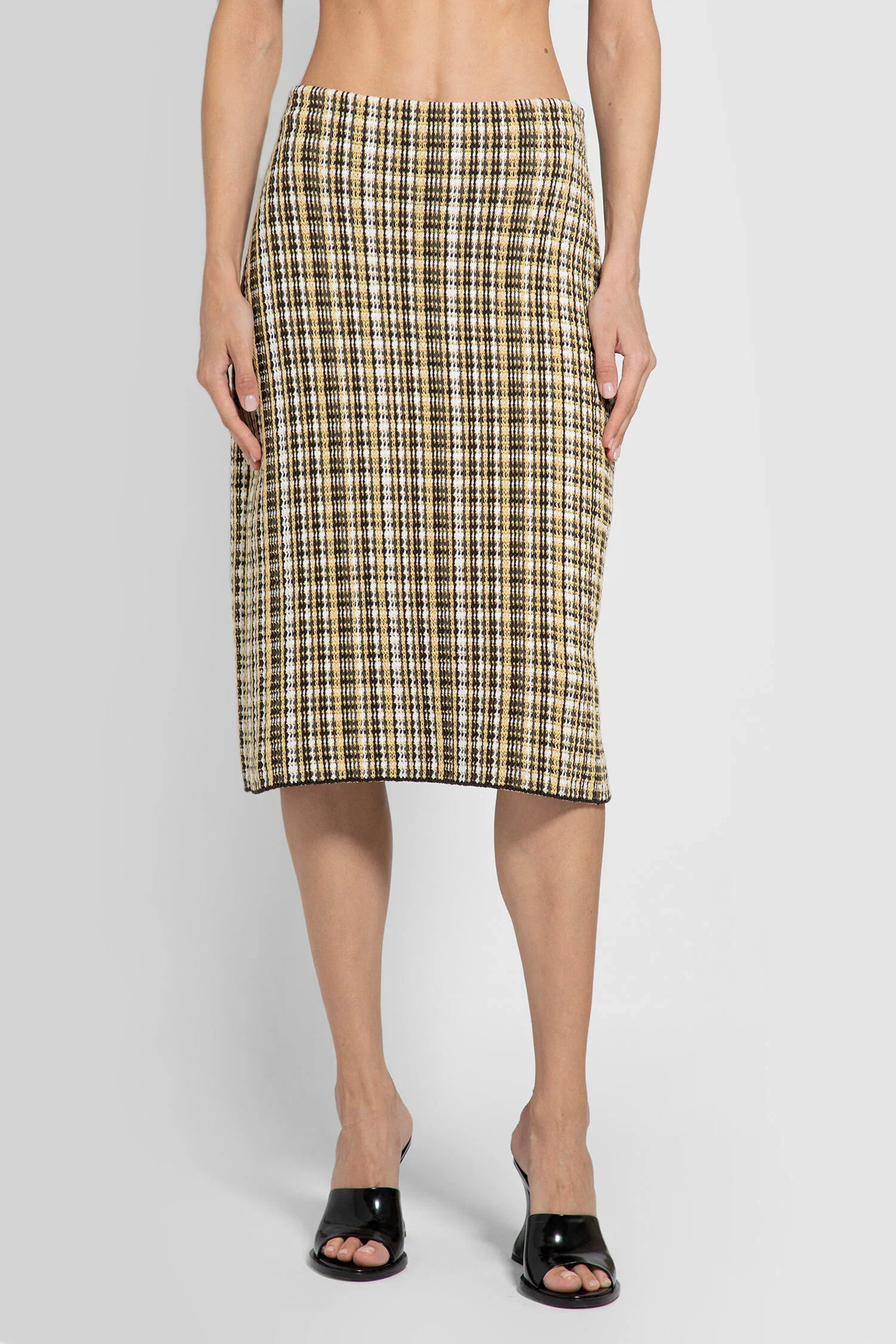 Bottega Veneta Check Jacquard Midi Skirt, view 2