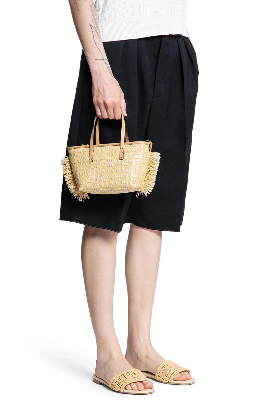Fendi Mini Roll Jacquard fabric Bag, view 5