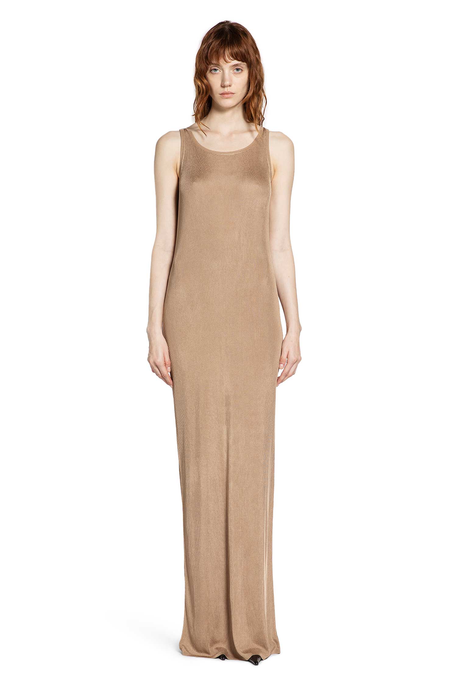 Saint Laurent Long Tank Dress in Rib Knit, view 2
