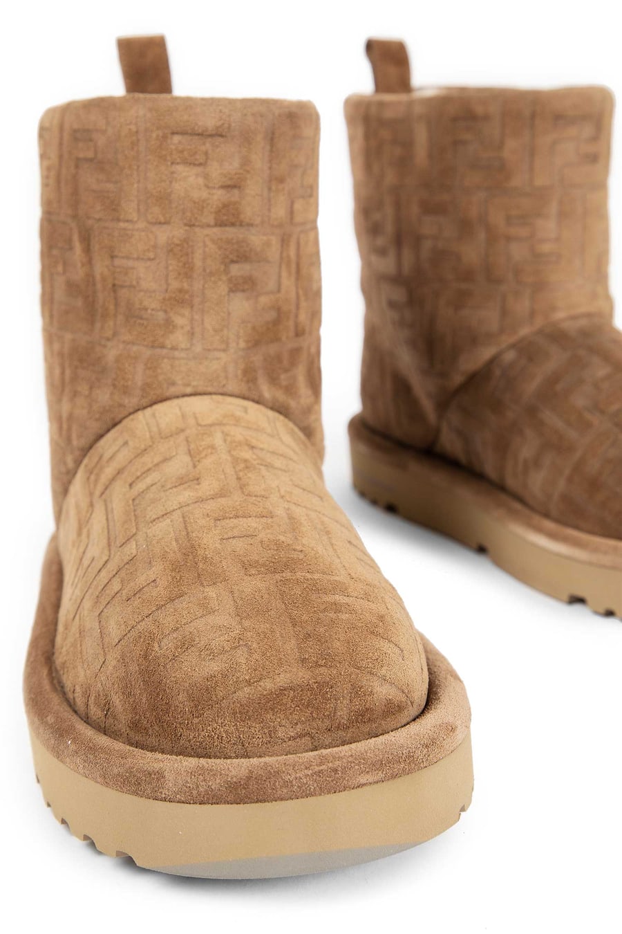 Fendi FF Suede Ankle Boots, view 7