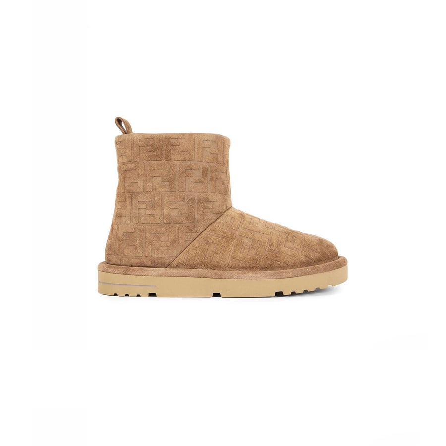 Fendi FF Suede Ankle Boots, view 8