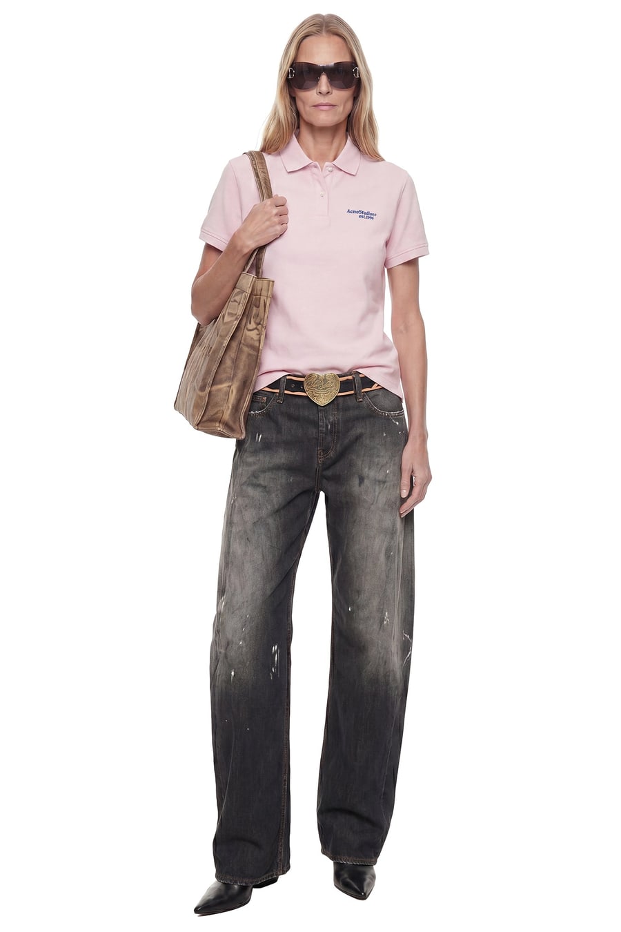 ACNE STUDIOS Logo Polo T-Shirt, view 5