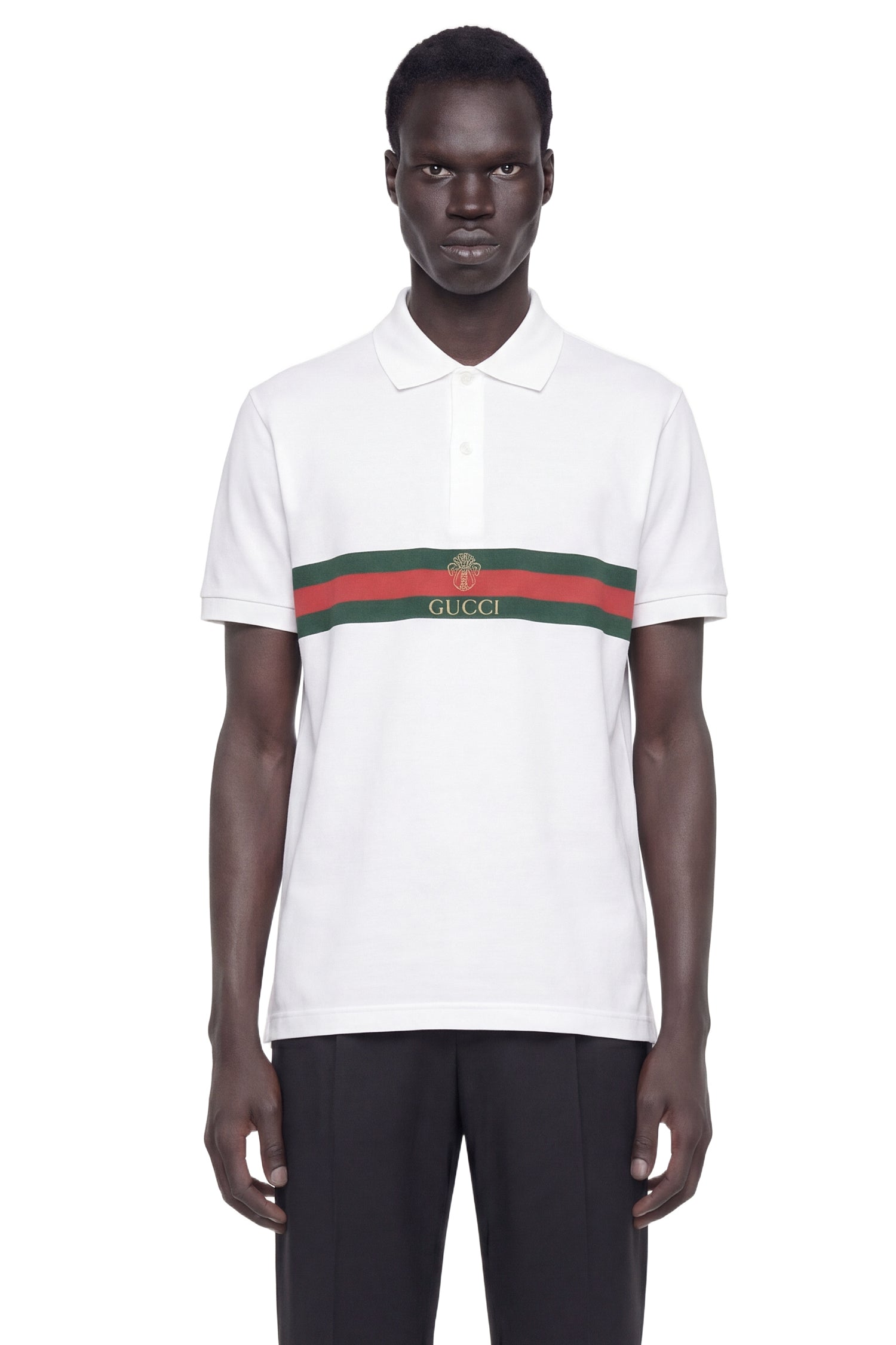 Gucci Cotton Jersey Polo with Web