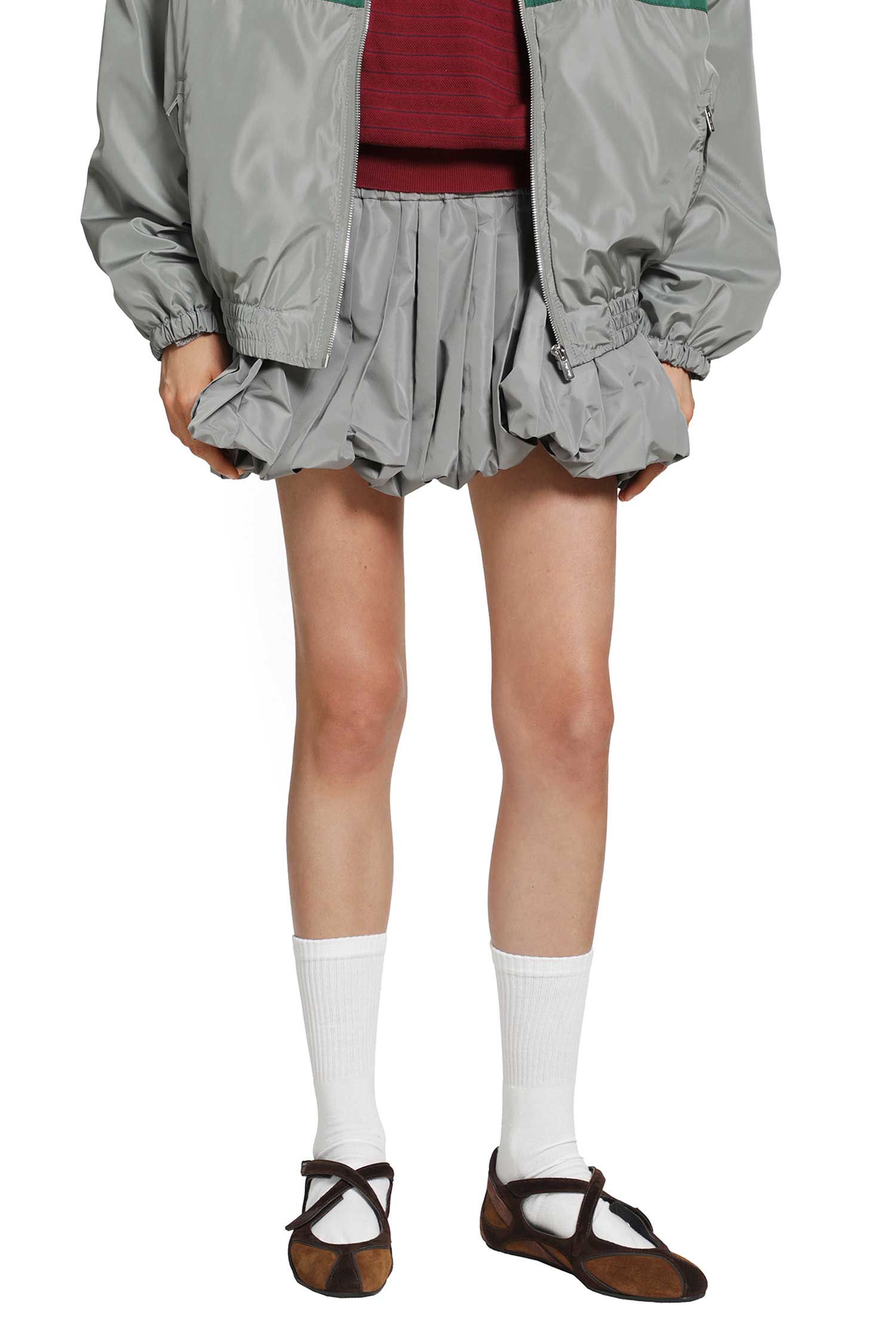Miu Miu Technical Fabric Mini Skirt